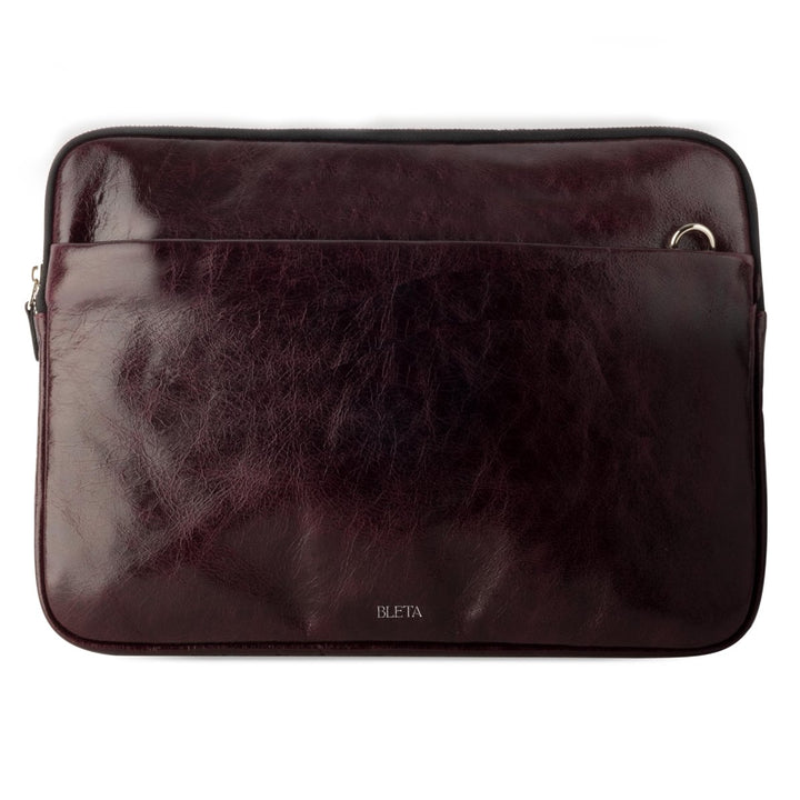 BLETA BAGS - INDICA Bordo Hakiki Deri Bilgisayar ve Döküman Çanta (Macbook 15 İnç) - Laptop Çantası