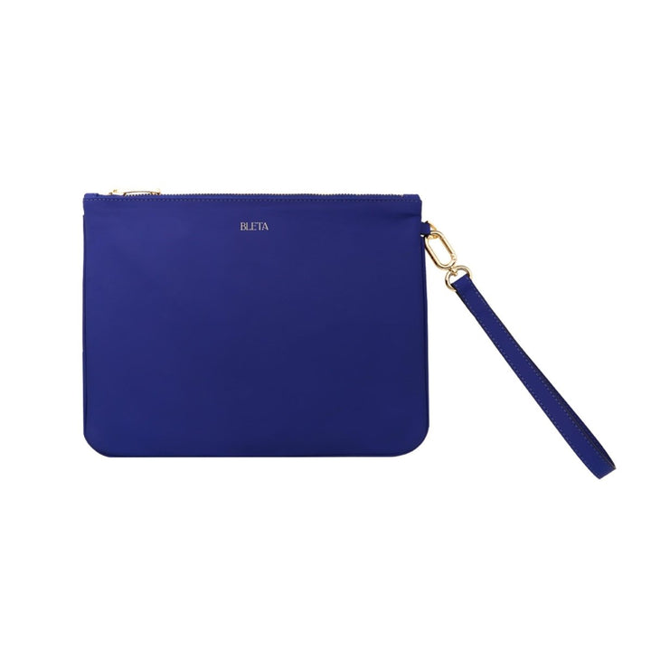 BLETA BAGS - MELLI Clutch Saks Mavi Nubuk Hakiki Deri - Clutch