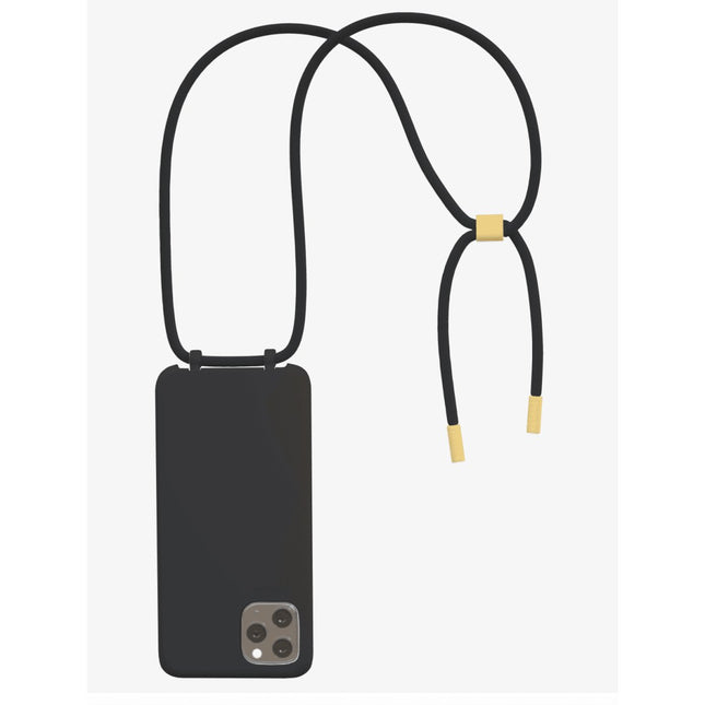 Bonibi Case - iPhone Askılı Telefon Kılıfı Black/Black/Gold - Telefon Kılıfı