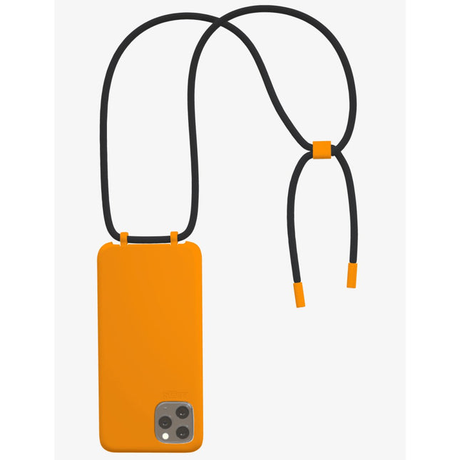 Bonibi Case - iPhone Askılı Telefon Kılıfı Tangerine/Black/Tangerine - Telefon Kılıfı
