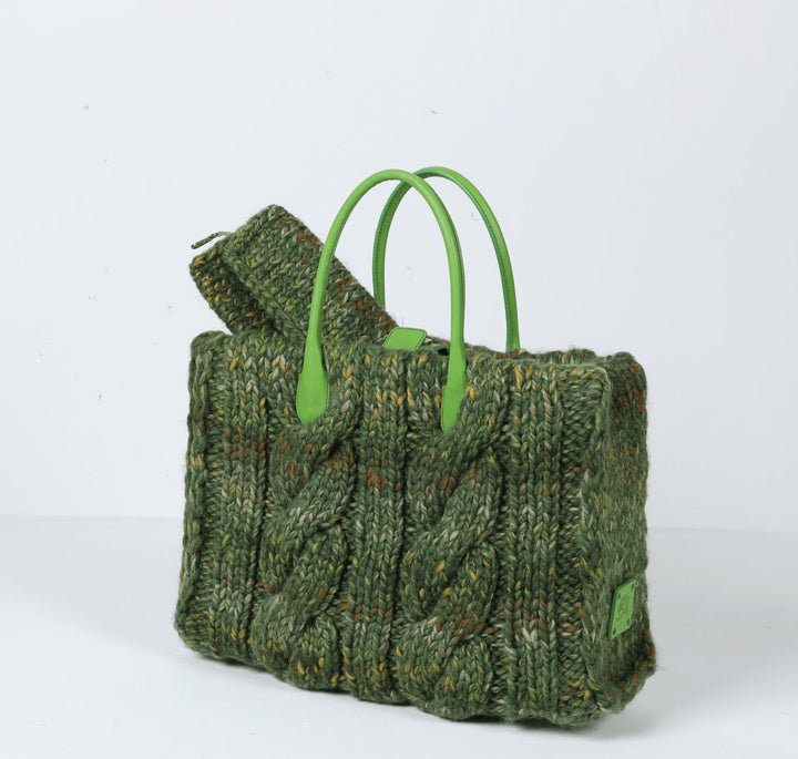 BooBag - Boowool Green Large Tote Çanta - Tote Çanta