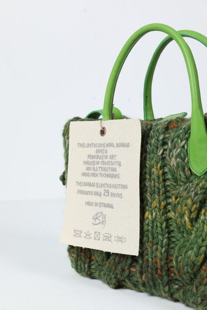 BooBag - Boowool Green Medium Tote Çanta - Tote Çanta