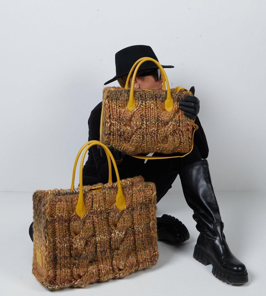 BooBag - Boowool Mustard Large Tote Çanta - Tote Çanta