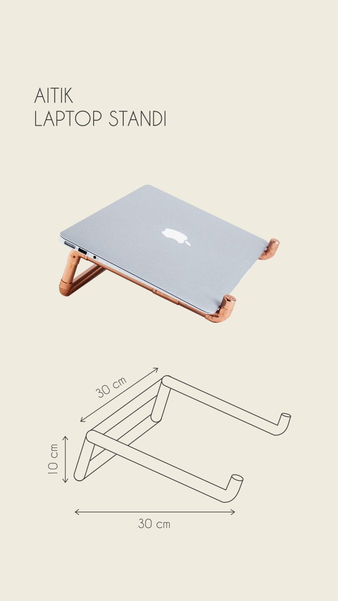 CC Copper Design - Aitik Bakır Laptop Standı - Laptop Standı