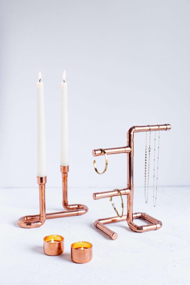 CC Copper Design - Grasberg Bakır Tealight Mumluk - Mumluk