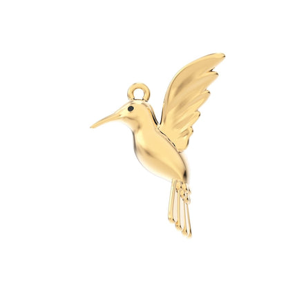 Chocli - Chocli 18 Ayar Altın Kaplama Humming Bird Kolye - Kolye