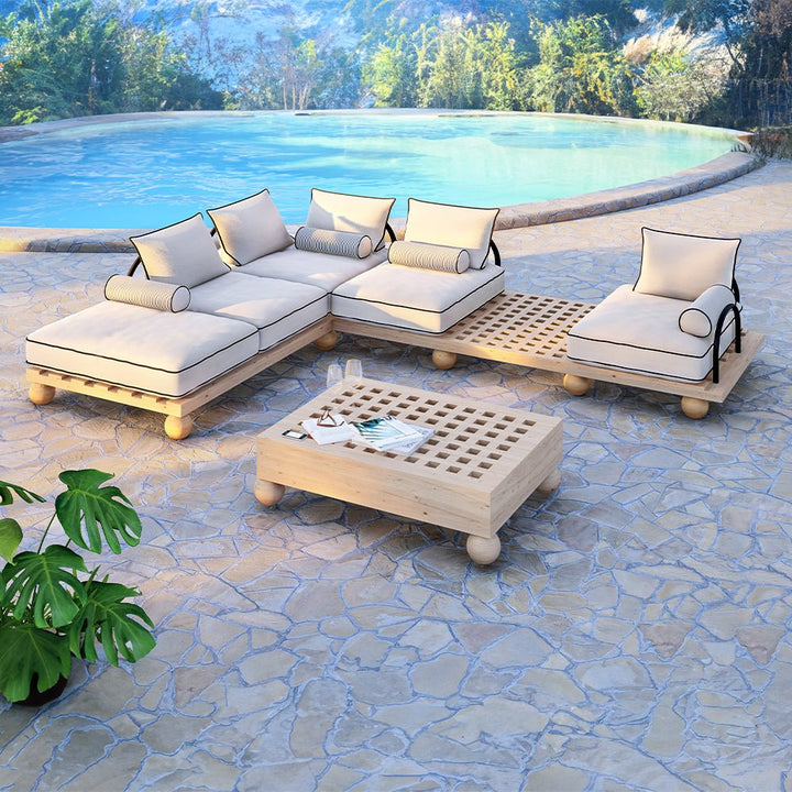 Picasso Outdoor Corner Set-Natural