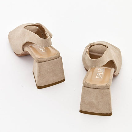 Dellel - Sonia Bej Topuklu Ayakkabı - Topuklu Ayakkabı