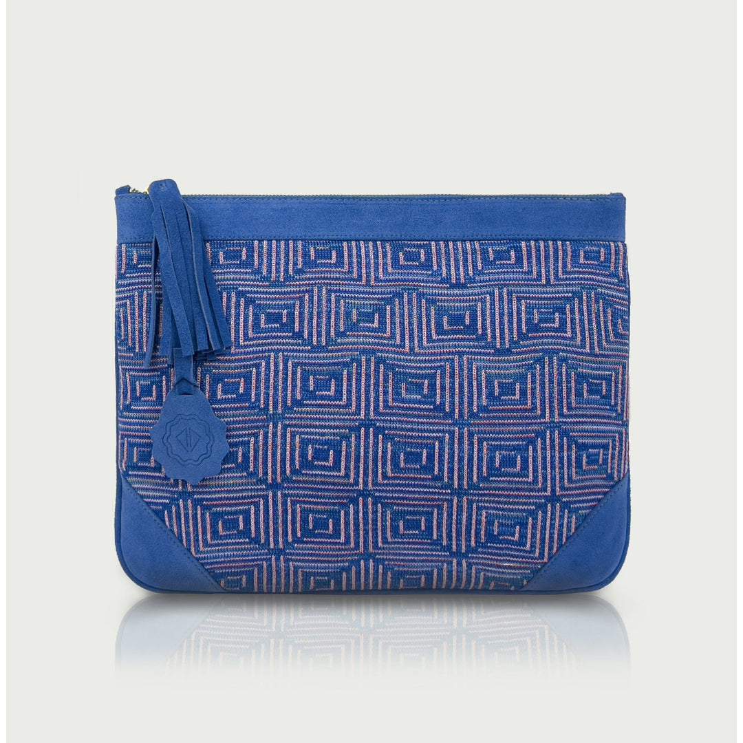 D'ylla Atelier - Mithra Munch Sax Blue Clutch Bag - El Çantası