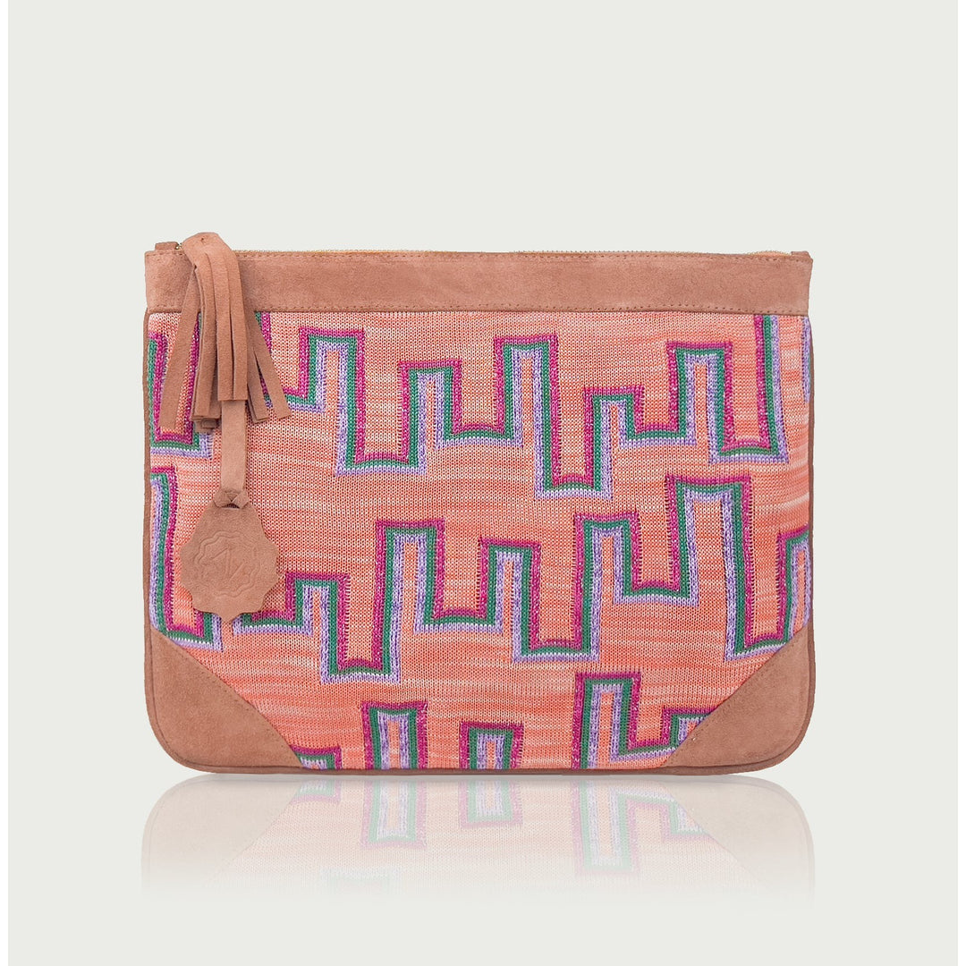 D'ylla Atelier - Munch Memphis Peach Clutch Bag - El Çantası