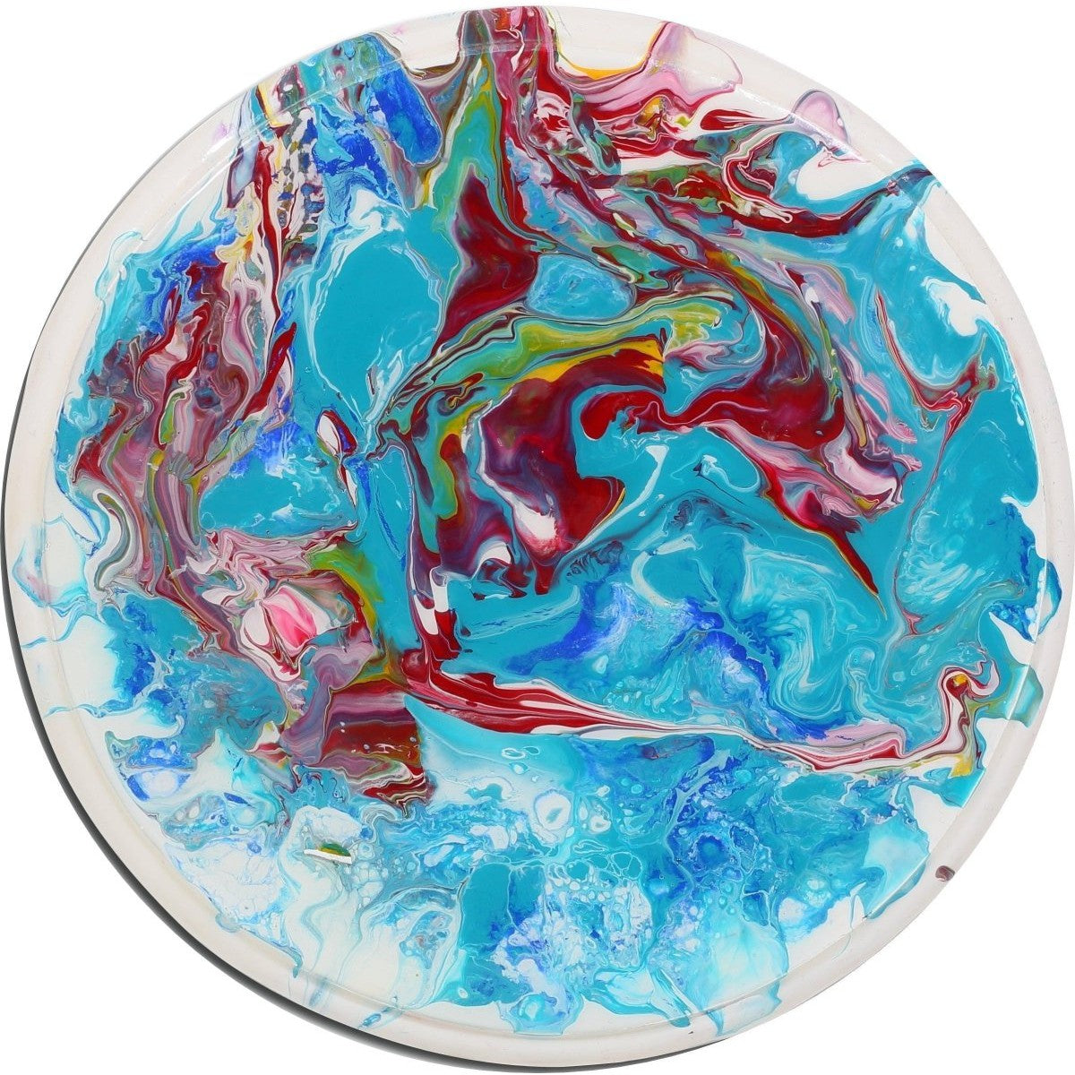 Jelly II - 2'li Set Epoksi Boyama 21 cm Soyut Tablolar