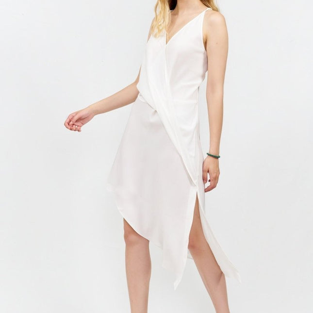 Ejja Design - Asimetrik Elbise Beyaz - Elbise