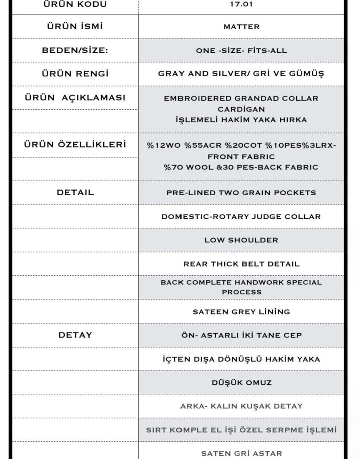 EUDOIMONIA - Matter Hırka - Hırka