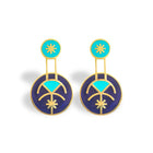 Gui Jewellery - Zodiac Küpe Lacivert - Küpe