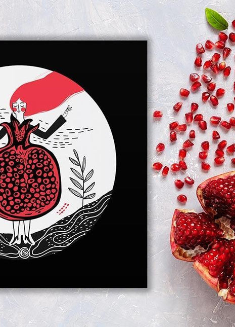 Gül Çetin - Persephone’un Narı Kanvas Baskı - Kanvas Baskı