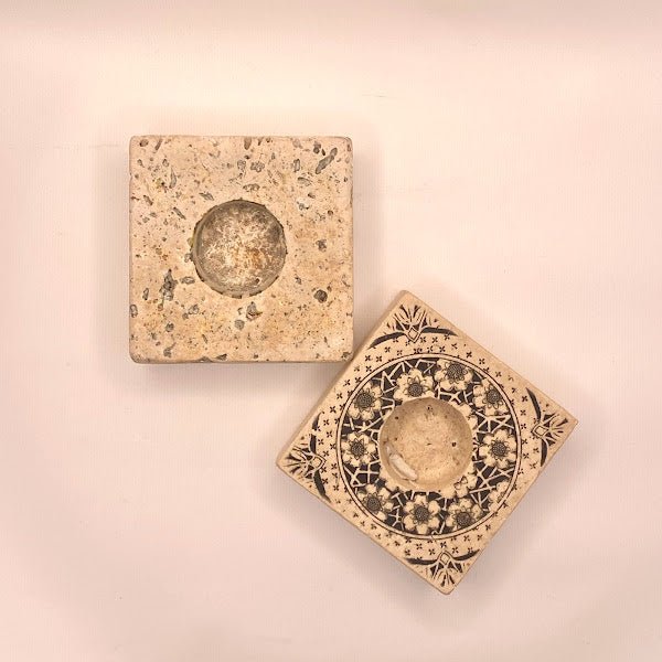 Haane Design - Taş Mumluk 2'li - Mumluk