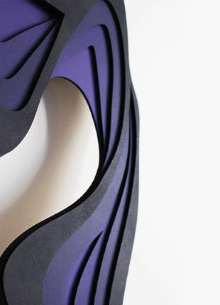Karo Design - BALERİN MOR KATMANLI AHŞAP TABLO - Tablo
