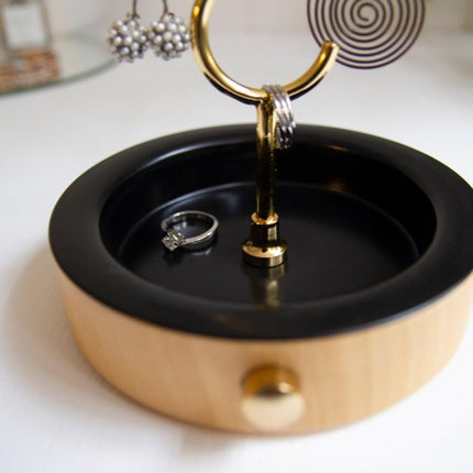 Kitbox Design - Hoop Takılık - Siyah & Gold - Takı Standı