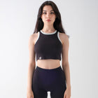 Last Ticket to Fortuna’s Chateaux - Crop Tank Top Moonless Night & Mystic Mint - Crop Top