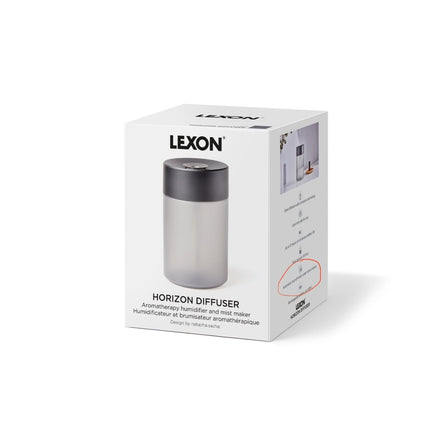 Lexon - Lexon Horizon Difüzör Aromaterapi Nemlendirici ve Buğu Yapıcı - Metalik Gri - Buhurdanlık