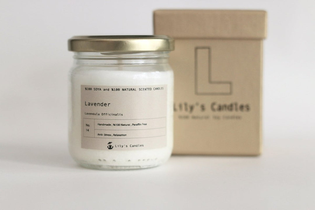 Lily's Candles - Lavanta Cam %100 Doğal Mum - Mum