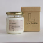 Lily's Candles - Mavi Anemon Çiçeği Cam %100 Doğal Mum - Mum