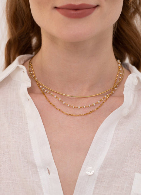 Linya Jewellery - İnci Zincir Choker - Kolye