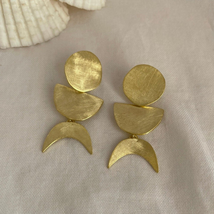 Maja Jewels - Small Moon Phase Earrings - Küpe