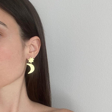 Maja Jewels - Star & Moon Earrings -