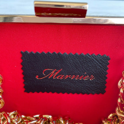 Marnier - Marnier kırmızı ıstakoz desenli keten el çantası - Clutch