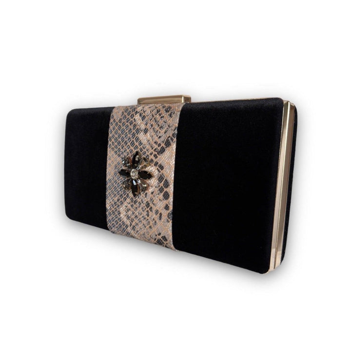 Marnier - Marnier Yılan Derisi Detaylı El ve Omuz Çantası - Clutch