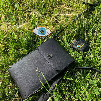 May Atelier - Çapraz Askılı Telefon Çantası-Siyah - Telefon Çantası