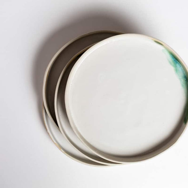 Meltem Evin Ceramic - White Aurora Tabak - Tabak