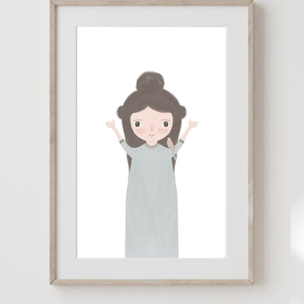 Meral Bilkay - Küçük Kız Fine Art Baskı - Fine Art Baskı