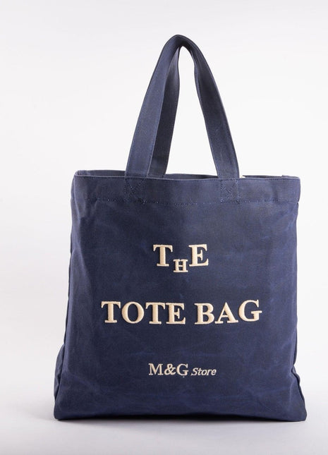 MG Store - Büyük Boy Kanvas Çanta Mavi - Tote Çanta