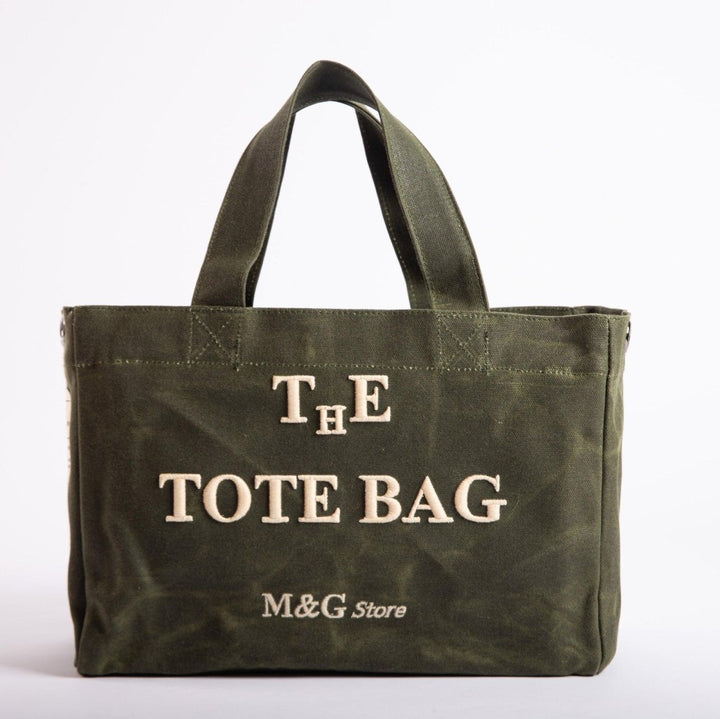 MG Store - Küçük Boy Kanvas Çanta Yeşil - Tote Çanta