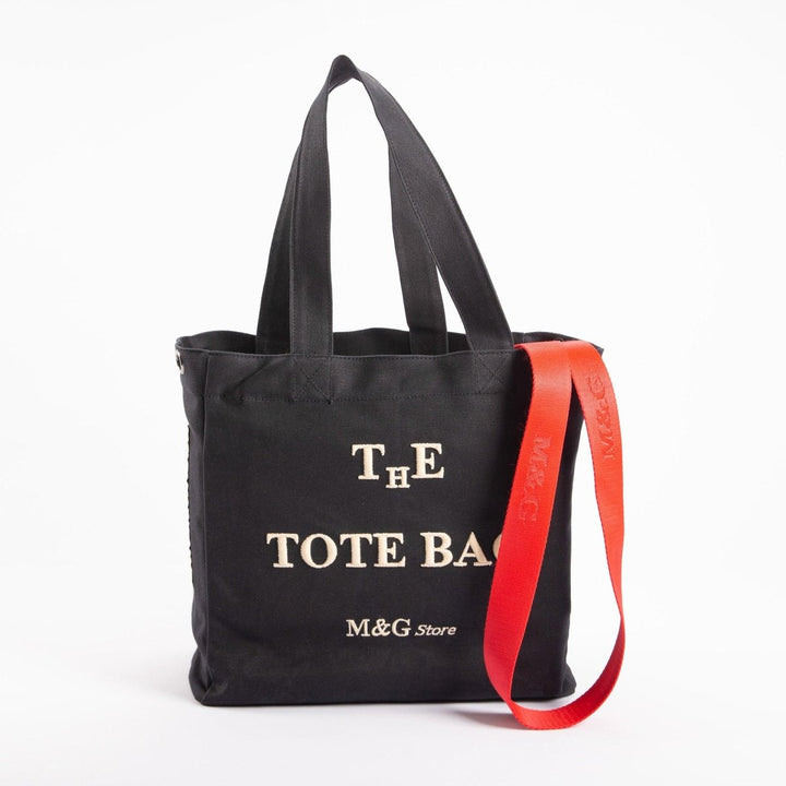 MG Store - Orta Boy Kanvas Çanta Siyah - Tote Çanta