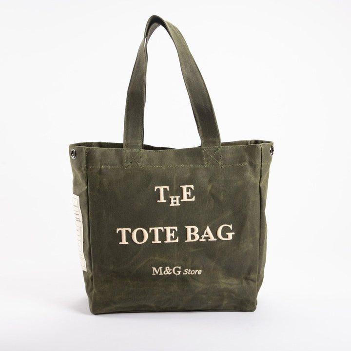 MG Store - Orta Boy Kanvas Çanta Yeşil - Tote Çanta