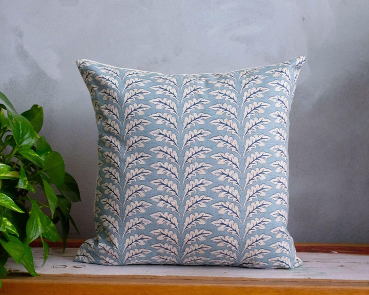 MILIVA HOME - Art Deco Block Print Yeşil & Mavi Retro Yastık Kılıfı - Kırlent Kılıfı