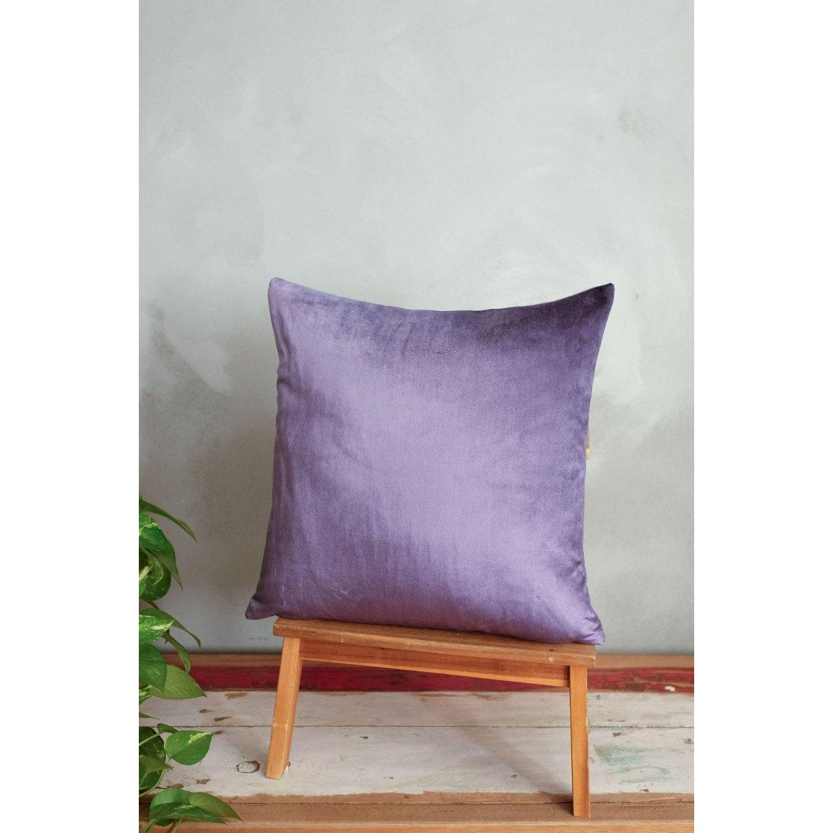 Lavanta Lila Parlak Kadife Yastık Kılıfı