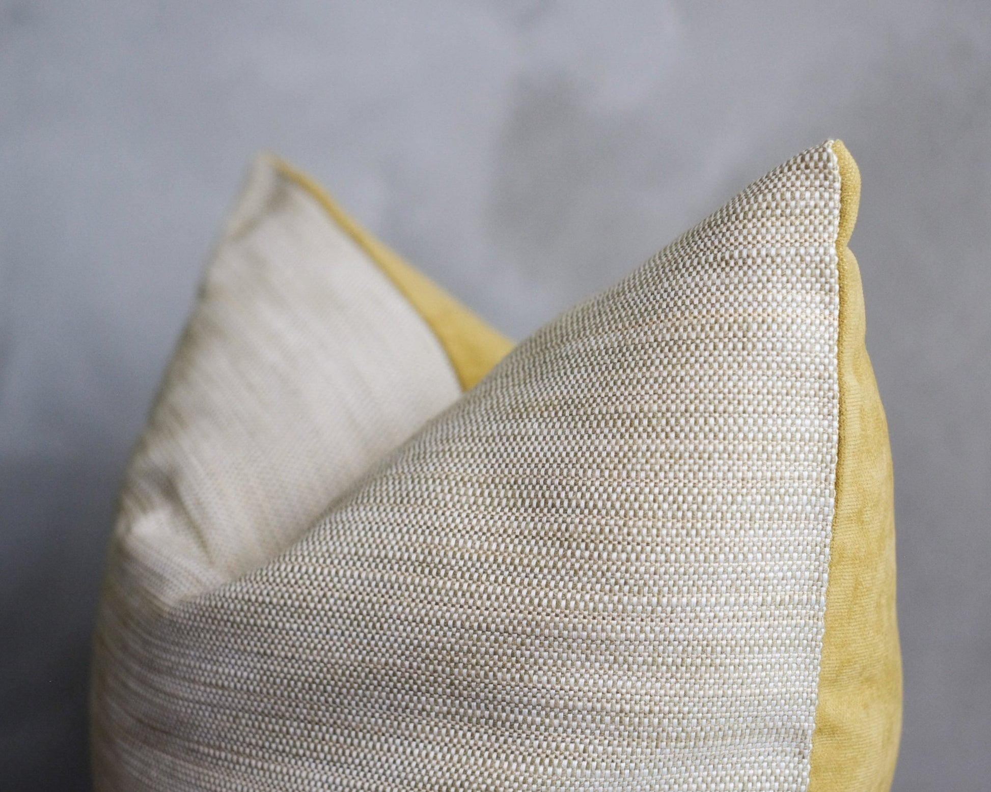 Yağ Yeşili Dokuma Nötr Color Kırlent Kılıfı