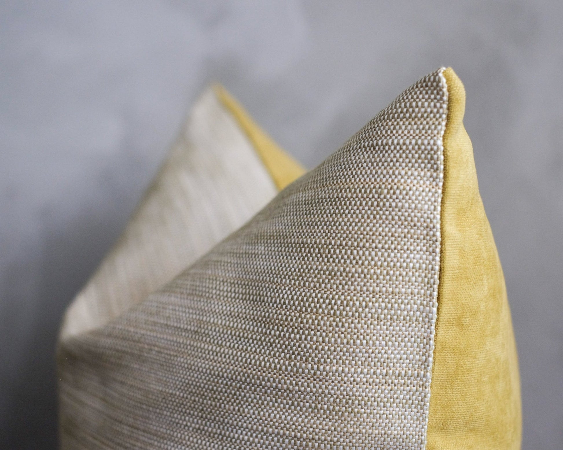 Yağ Yeşili Dokuma Nötr Color Kırlent Kılıfı