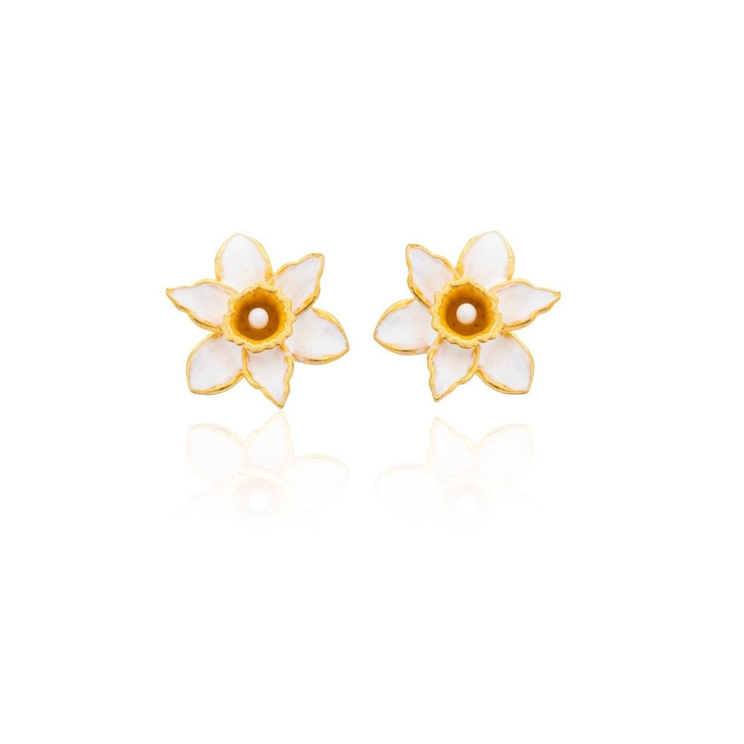 Milou Jewelry - DAFFODIL ÇİÇEK KÜPE - Küpe