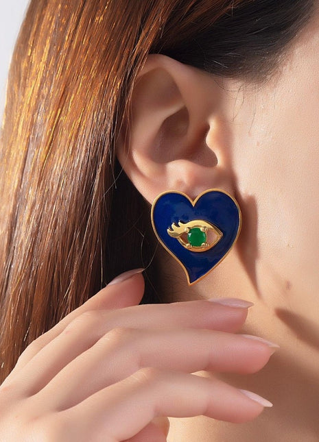 Milou Jewelry - KALP GÖZ KÜPE - Küpe