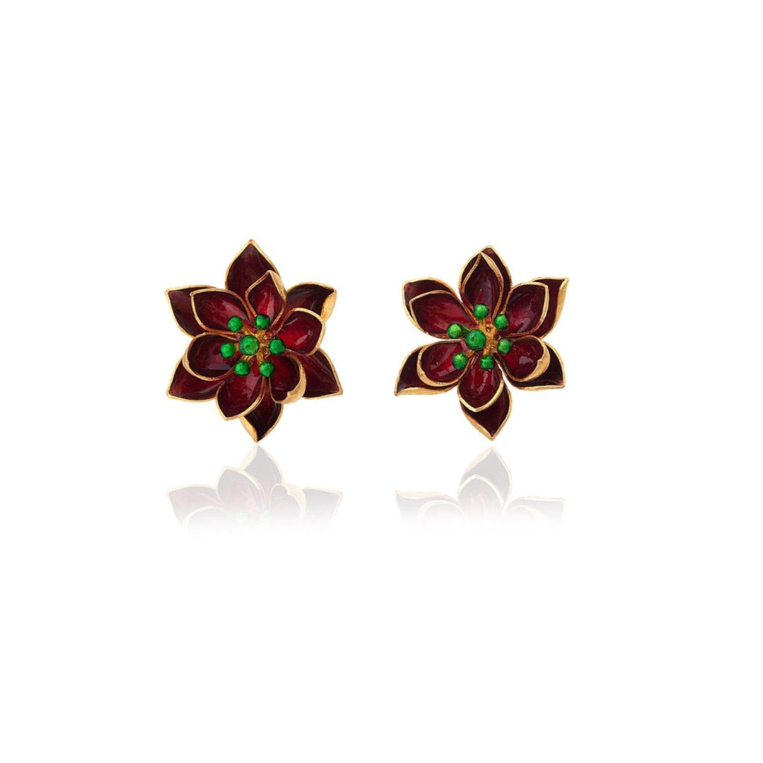 Milou Jewelry - Lotus Çiçek Küpe - Küpe