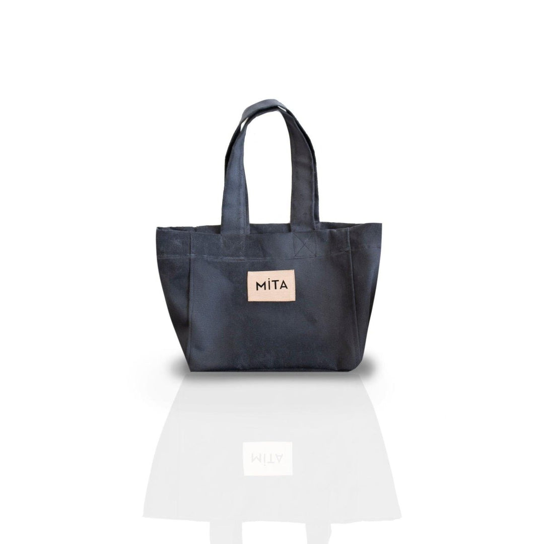 Mita Concept - Gri Renk Canvas Tote Bag - Tote Çanta