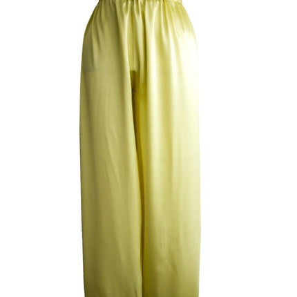 Mita Concept - İpeksi Yağ Yeşili Lacivert Biyeli Şal Yaka Pantolonlu Kimono Takım - Pijama Takımı