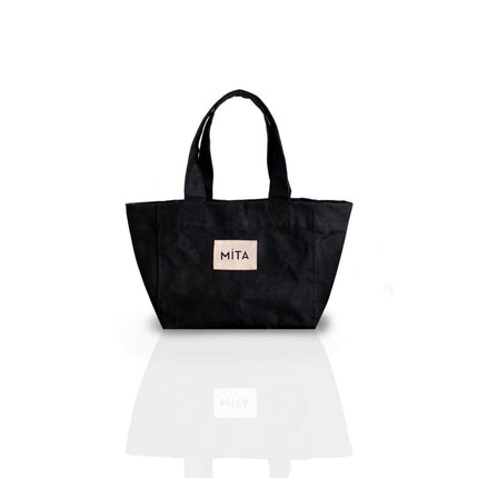 Mita Concept - Siyah Renk Canvas Tote Bag - Tote Çanta