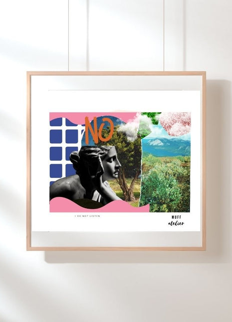 Muff Atelier - I Do Not Listen Art Print Baskı - Tablo
