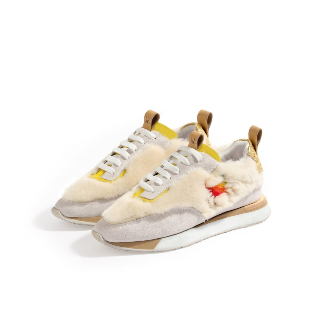 Myyaz - Insula Furry Sneaker-Lemon - Sneaker